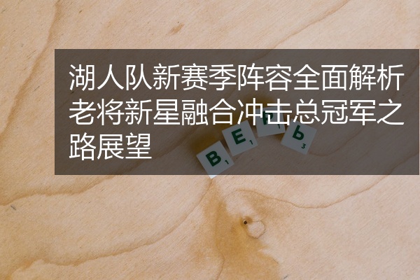 湖人队新赛季阵容全面解析老将新星融合冲击总冠军之路展望